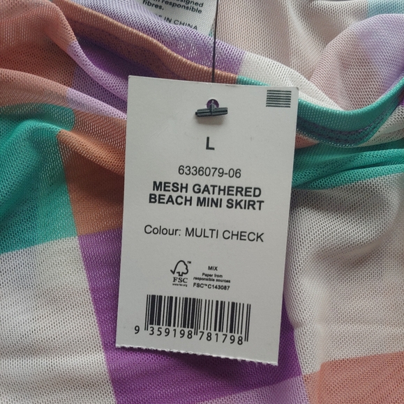 Cotton On BODY NEW Mesh Gathered Beach Mini Skirt - Picture 5 of 9